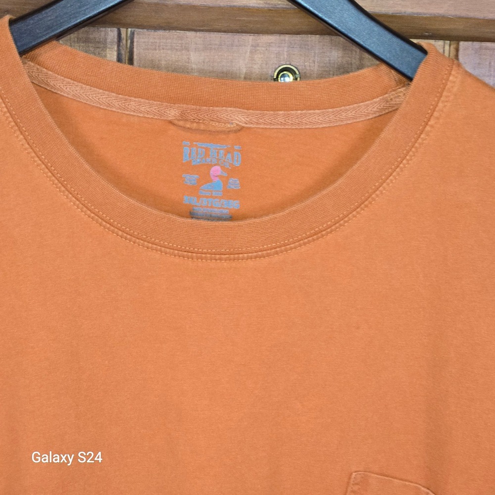 Red Head Brand Mens Orange Short Sleeve Pocket T Shirt 3XL 3XLT 3XBG